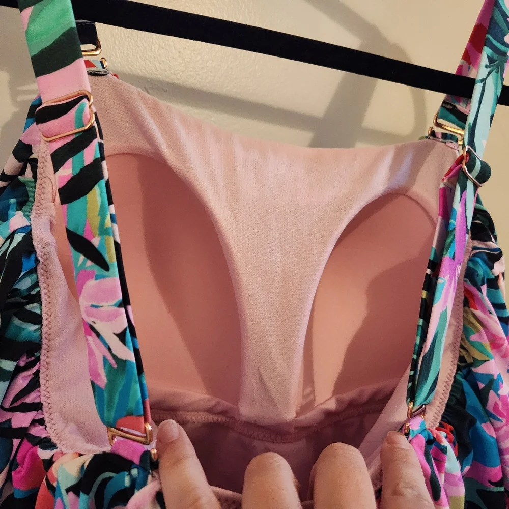 Floral Ruffle Tankini Top - Picture 7 of 8